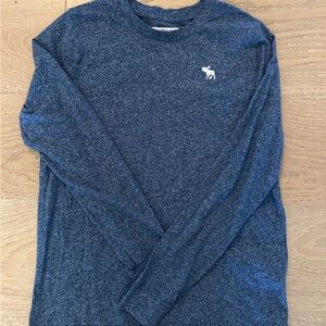 Abercrombie Kids Heathered Blue Long Sleeve Tee